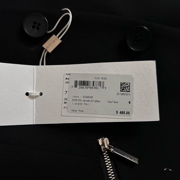 CHIC NWT $495 HUGO BOSS BLACK JOLENA WOOL BLEND BLAZER - SIZE 4 - Picture 8 of 11